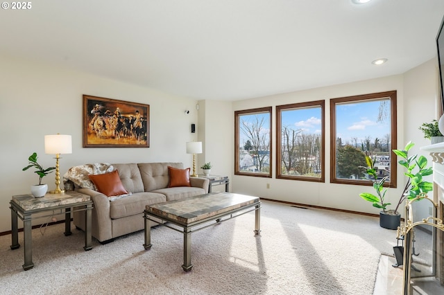 view of carpeted living room