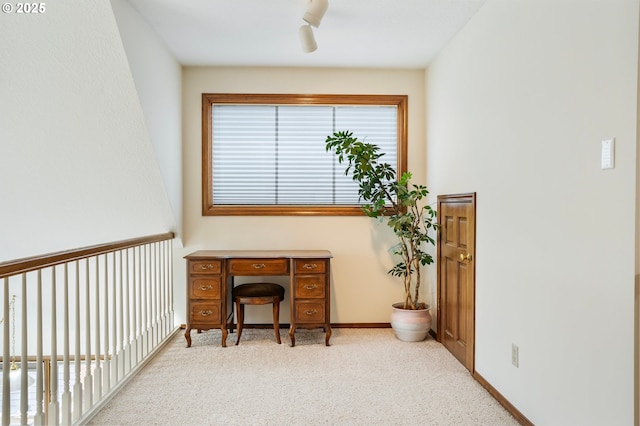 view of carpeted office