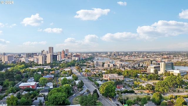 bird's eye view featuring a city view