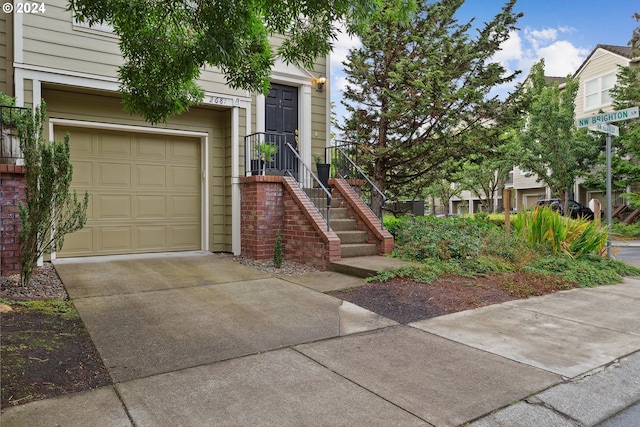 view of front of home featuring a garage