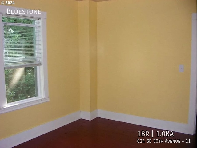 unfurnished room featuring a wealth of natural light