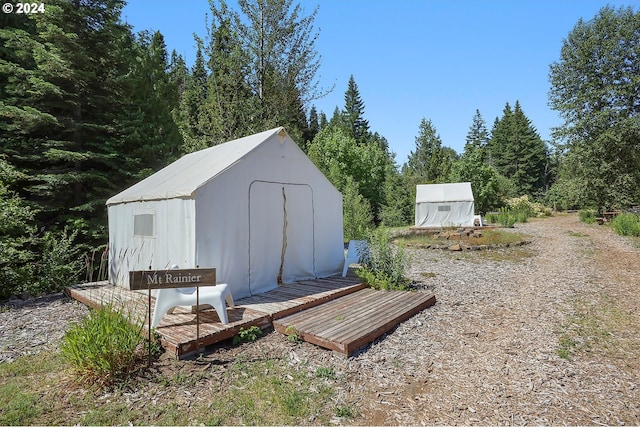 view of shed