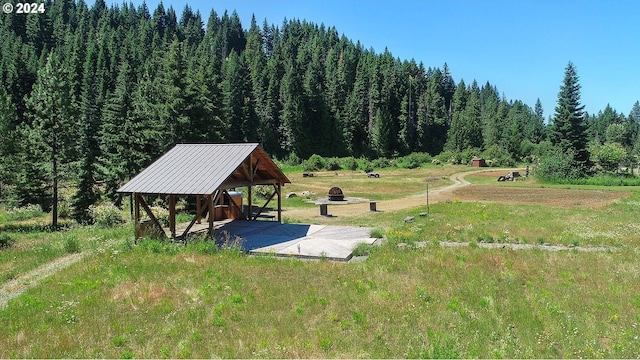 view of property's community with a gazebo