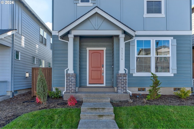 view of doorway to property