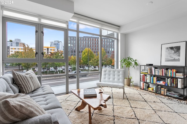 view of sunroom