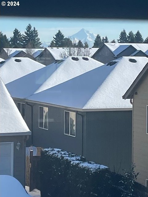 view of snowy exterior