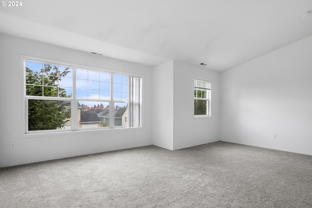 unfurnished room featuring carpet