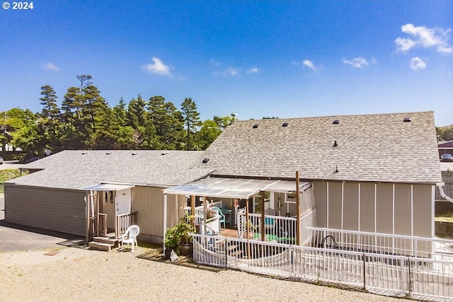 rear view of house with a patio area