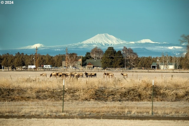 mountain view with a rural view