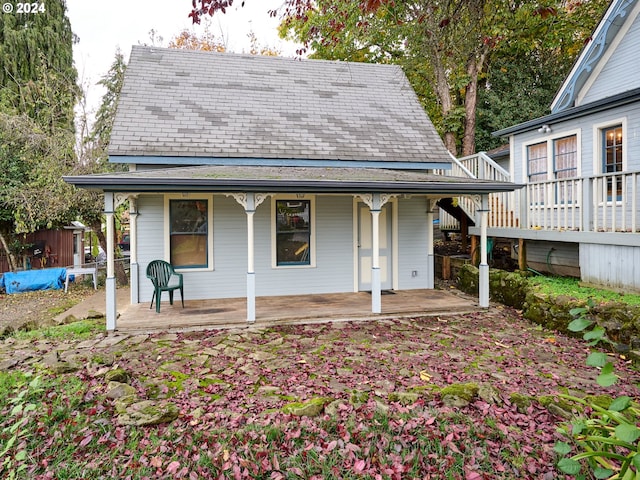 exterior space with covered porch