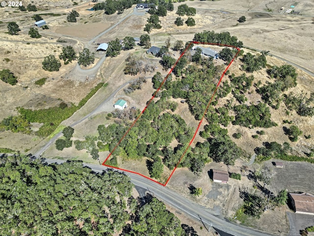 bird's eye view featuring a rural view