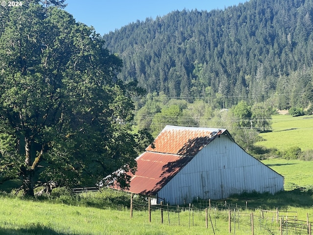 property view of mountains with a rural view