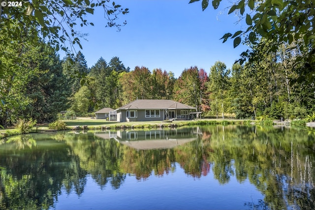 view of water feature