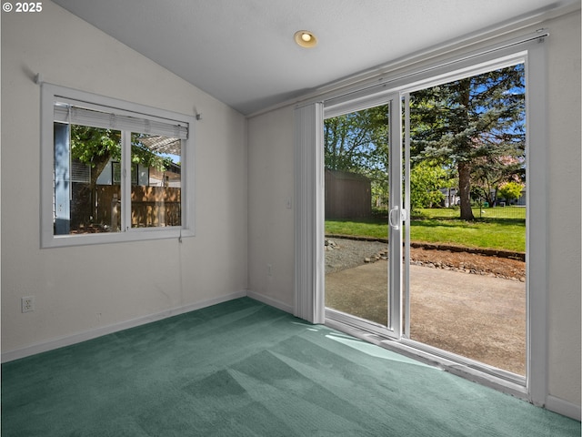430 SE Elliott Ave, Gresham, OR 97080 - carpeted empty room with baseboards and vaulted ceiling