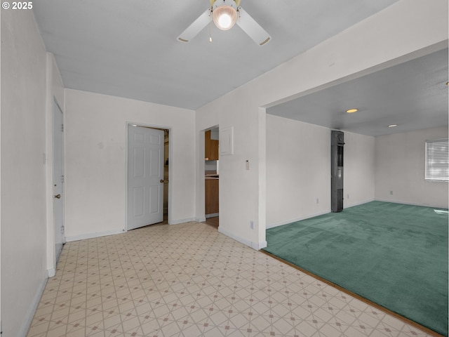 430 SE Elliott Ave, Gresham, OR 97080 - empty room featuring baseboards, a ceiling fan, and light floors
