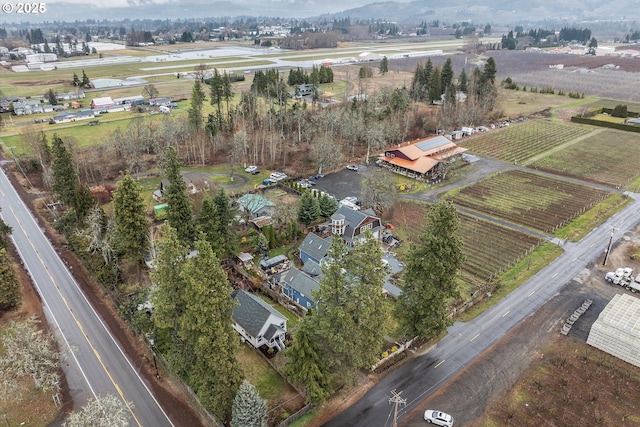 aerial view featuring a rural view