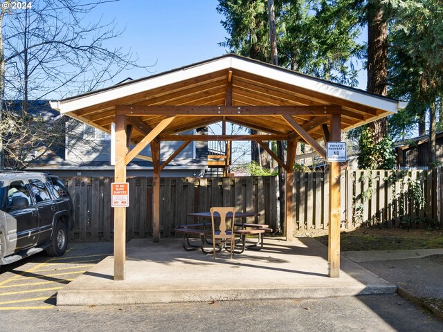 view of patio / terrace featuring a carport