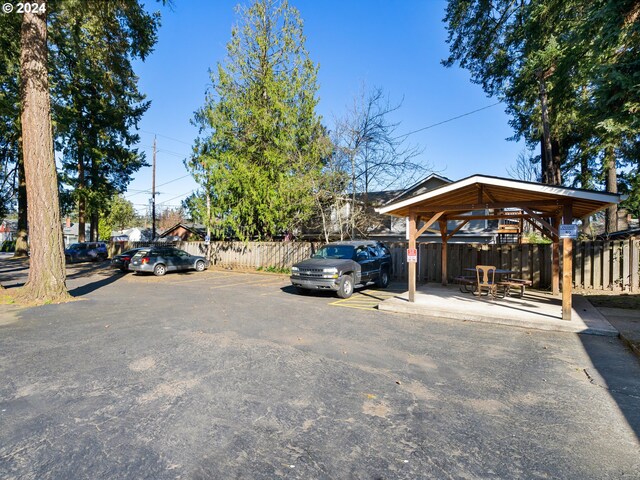 view of parking / parking lot