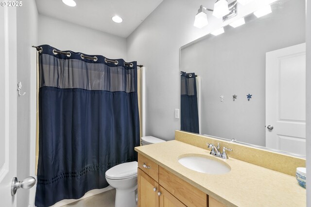 bathroom with vanity and an enclosed shower