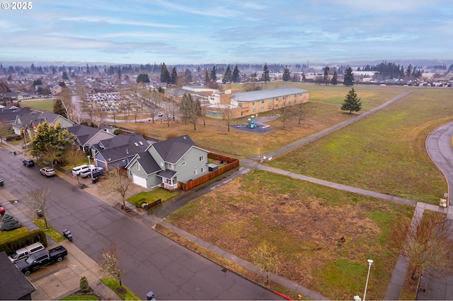 aerial view featuring a residential view