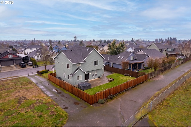 bird's eye view featuring a residential view