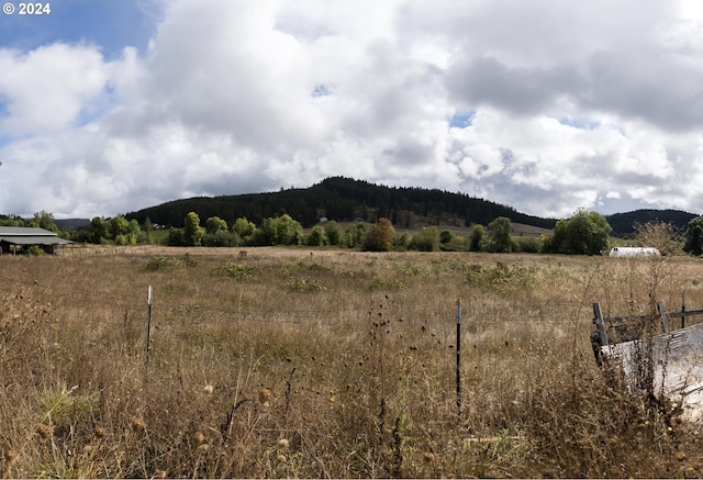 mountain view with a rural view