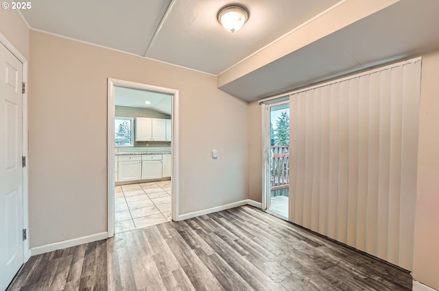 empty room featuring light wood-type flooring