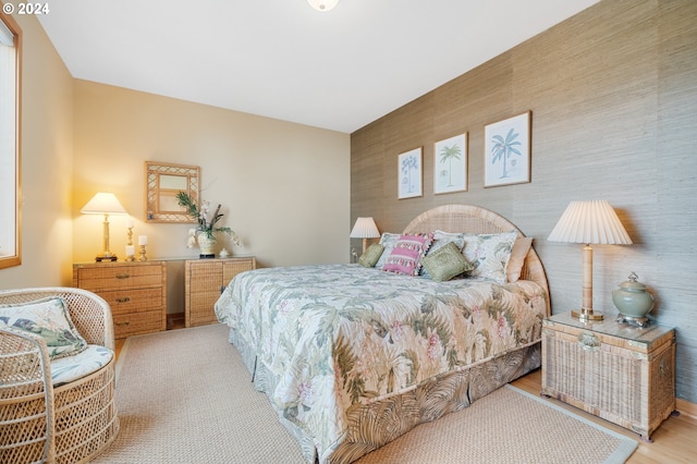 bedroom featuring light hardwood / wood-style flooring