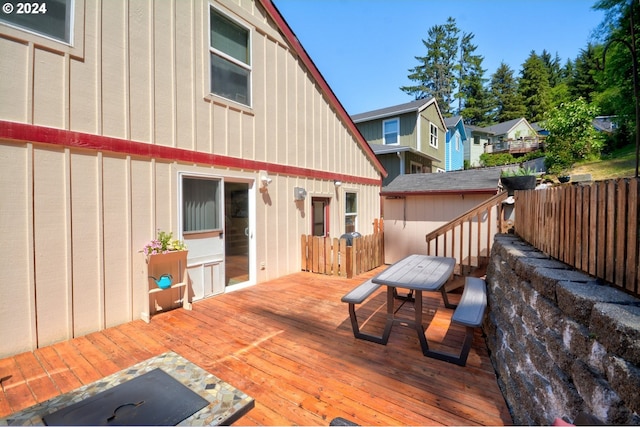 view of wooden deck