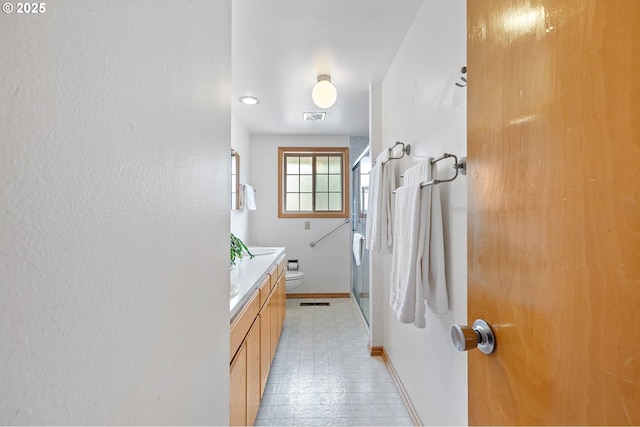 970 Kalmia St, Junction City, OR 97448 - bathroom with vanity and a shower stall