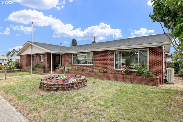 970 Kalmia St, Junction City, OR 97448 - ranch-style house with brick siding and a front yard