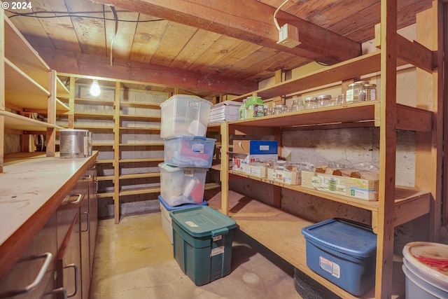 view of storage room