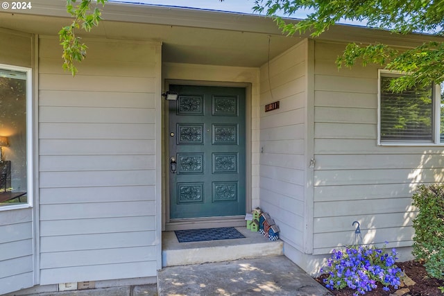 view of doorway to property