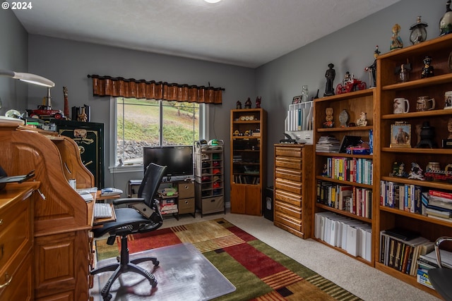 office area with carpet