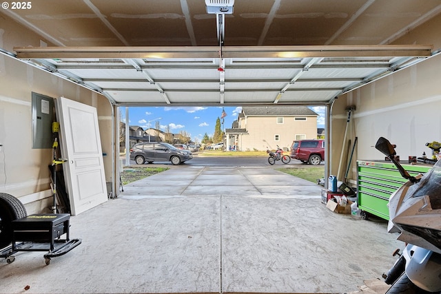 garage featuring electric panel