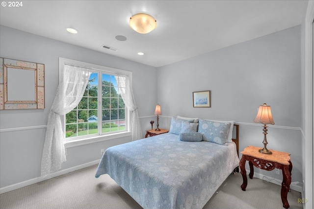 bedroom with carpet floors