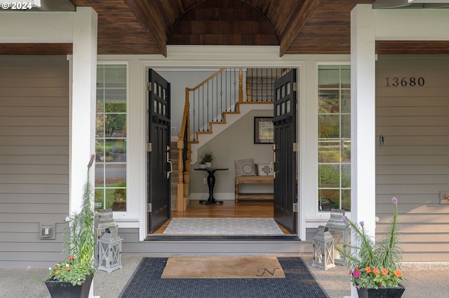 view of doorway to property