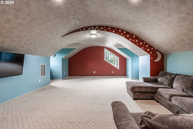 interior space featuring vaulted ceiling