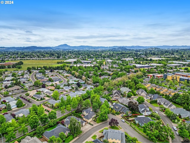 bird's eye view featuring a mountain view