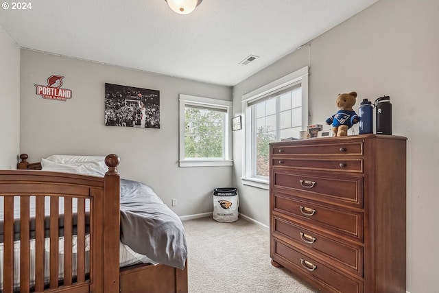 view of carpeted bedroom