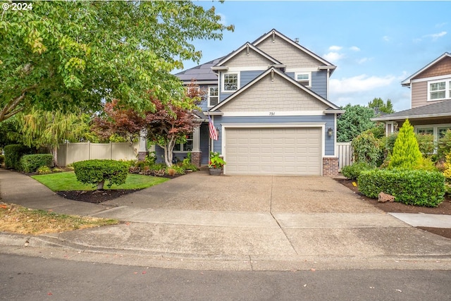 craftsman-style home with a garage