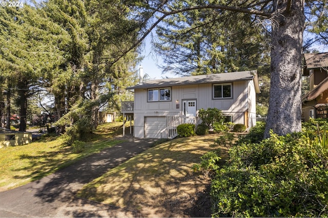 split foyer home with a garage