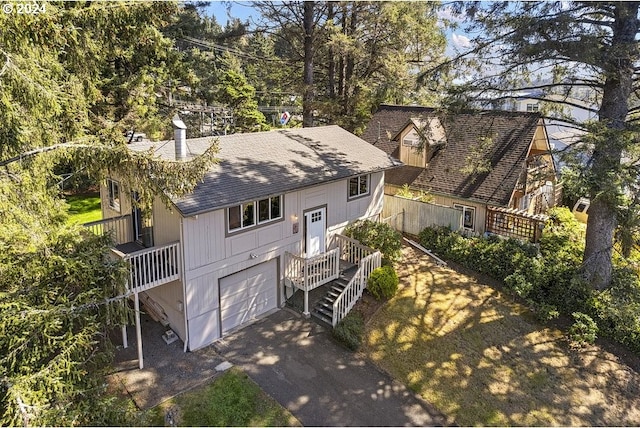 birds eye view of property