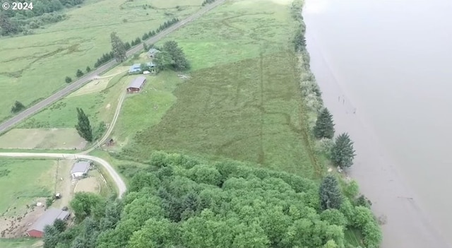 drone / aerial view with a rural view