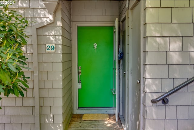 view of doorway to property