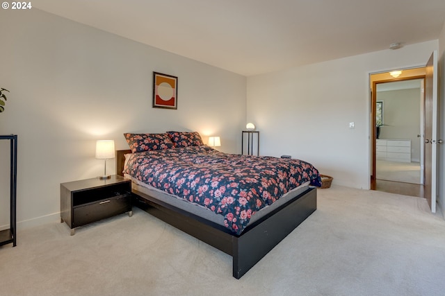 bedroom featuring carpet