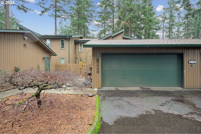 view of front of home featuring a garage