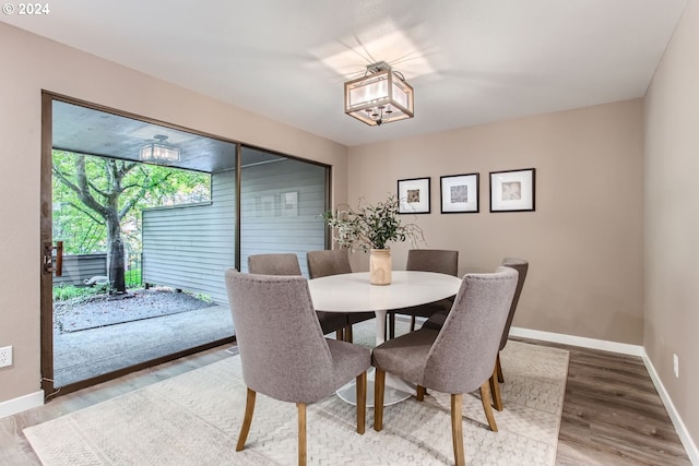 dining room featuring hardwood / wood-style floors