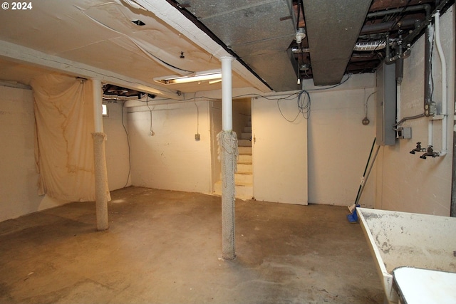 view of basement