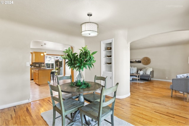 dining area featuring light hardwood / wood-style flooring